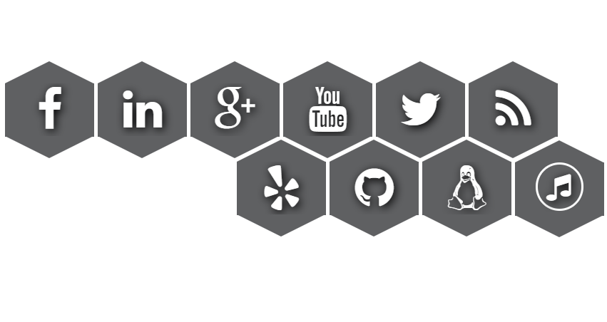 Hexagon Social Icons Using CSS and HTML