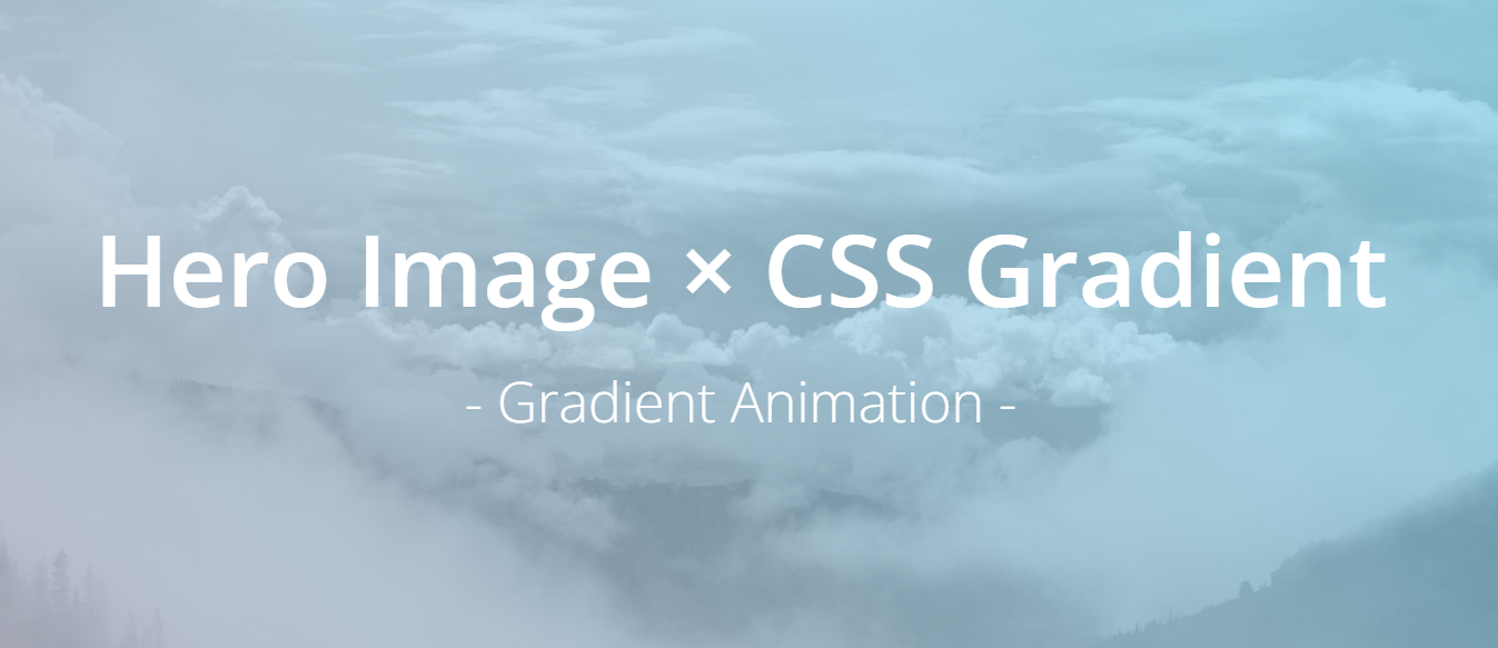 Demo: Hero Image × CSS Gradient