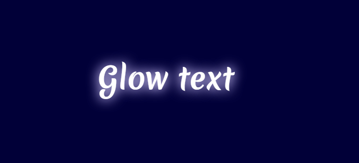 CSS glow text effect