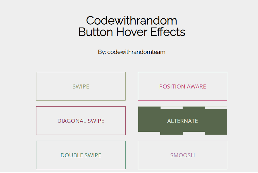 Button Hover Effects Using CSS