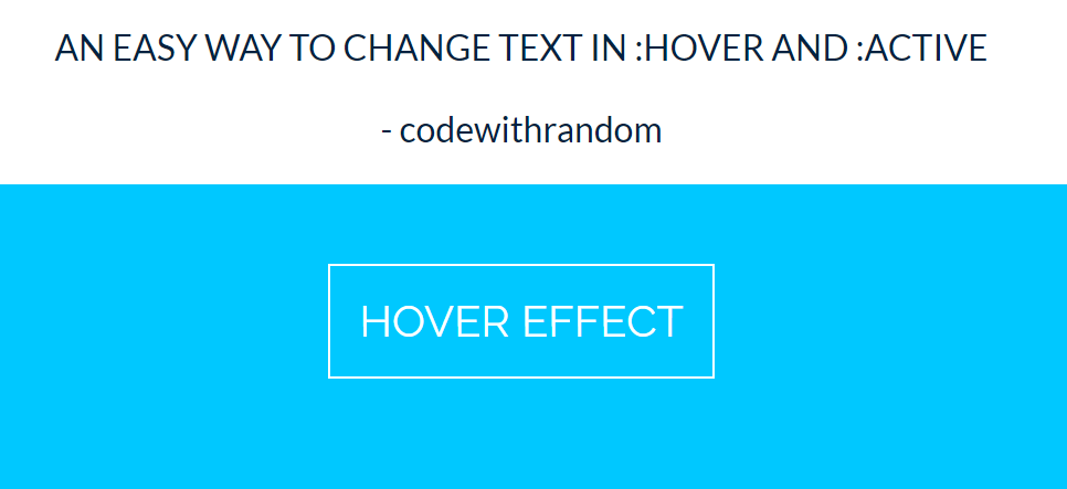 Change text on hover Effects Using CSS