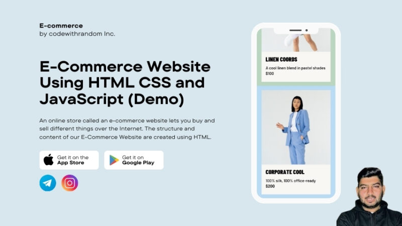 E-Commerce website using Html Css JavaScript (Source Code)