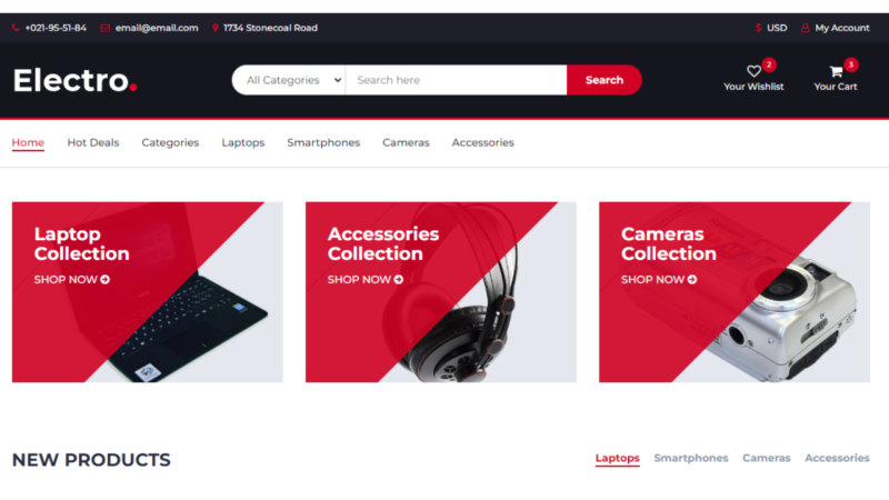 20+ responsive ecommerce website templates using HTML with CSS ...